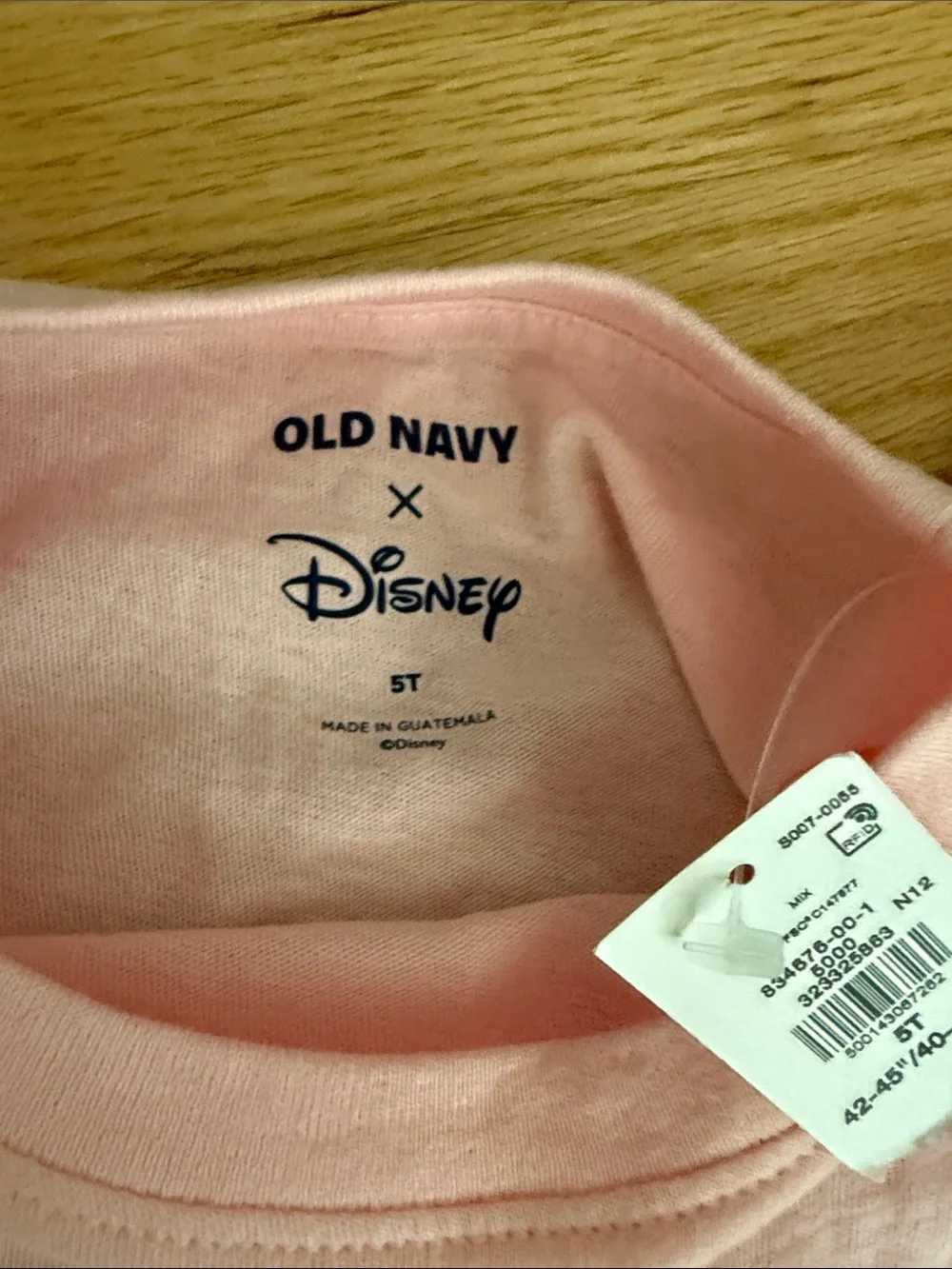NWT Old Navy bundle Denim Bow Shorts with Minnie Tee & Peach Graphic Tank